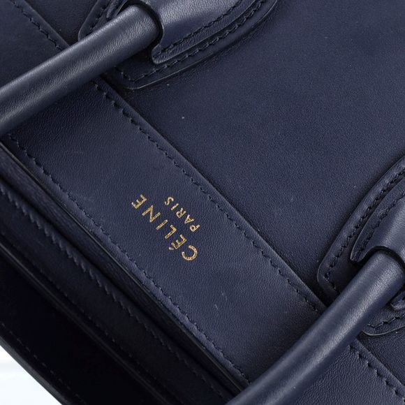 Celine Luggage Bag Smooth Leather Nano Blue - Picture 7 of 9